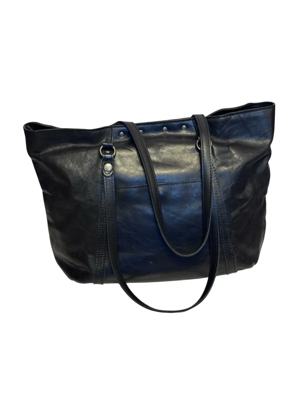 Patricia Nash Stud-Accented Leather Tote in black